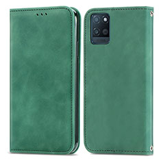 Coque Portefeuille Livre Cuir Etui Clapet S04D pour Realme V11s 5G Vert