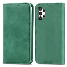 Coque Portefeuille Livre Cuir Etui Clapet S04D pour Samsung Galaxy A13 4G Vert