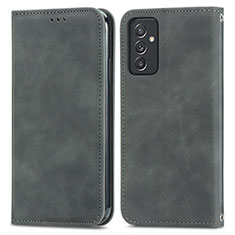 Coque Portefeuille Livre Cuir Etui Clapet S04D pour Samsung Galaxy A15 4G Gris