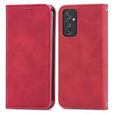 Coque Portefeuille Livre Cuir Etui Clapet S04D pour Samsung Galaxy A15 5G Rouge