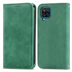 Coque Portefeuille Livre Cuir Etui Clapet S04D pour Samsung Galaxy A22 4G Vert