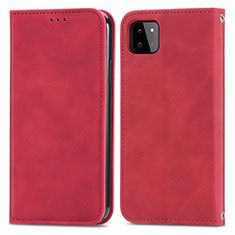 Coque Portefeuille Livre Cuir Etui Clapet S04D pour Samsung Galaxy A22s 5G Rouge