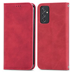 Coque Portefeuille Livre Cuir Etui Clapet S04D pour Samsung Galaxy A24 4G Rouge