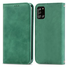 Coque Portefeuille Livre Cuir Etui Clapet S04D pour Samsung Galaxy A31 Vert