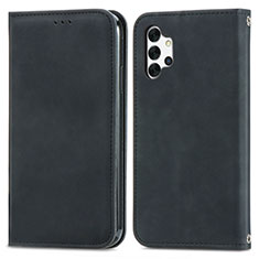 Coque Portefeuille Livre Cuir Etui Clapet S04D pour Samsung Galaxy A32 4G Noir