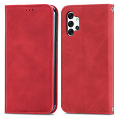 Coque Portefeuille Livre Cuir Etui Clapet S04D pour Samsung Galaxy A32 4G Rouge