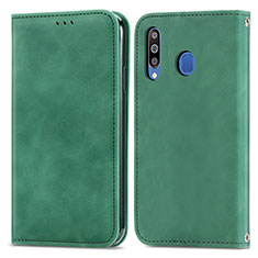 Coque Portefeuille Livre Cuir Etui Clapet S04D pour Samsung Galaxy A40s Vert