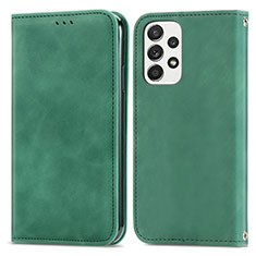 Coque Portefeuille Livre Cuir Etui Clapet S04D pour Samsung Galaxy A53 5G Vert