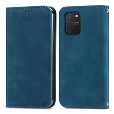 Coque Portefeuille Livre Cuir Etui Clapet S04D pour Samsung Galaxy A91 Bleu