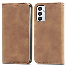 Coque Portefeuille Livre Cuir Etui Clapet S04D pour Samsung Galaxy F23 5G Marron