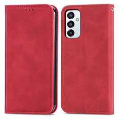 Coque Portefeuille Livre Cuir Etui Clapet S04D pour Samsung Galaxy F23 5G Rouge