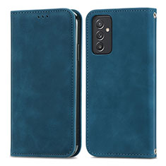 Coque Portefeuille Livre Cuir Etui Clapet S04D pour Samsung Galaxy F34 5G Bleu