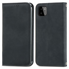 Coque Portefeuille Livre Cuir Etui Clapet S04D pour Samsung Galaxy F42 5G Noir