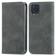 Coque Portefeuille Livre Cuir Etui Clapet S04D pour Samsung Galaxy M32 4G Gris