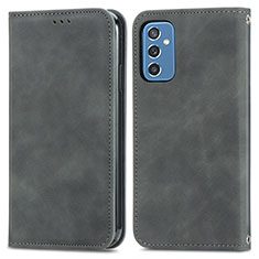 Coque Portefeuille Livre Cuir Etui Clapet S04D pour Samsung Galaxy M52 5G Gris