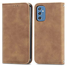 Coque Portefeuille Livre Cuir Etui Clapet S04D pour Samsung Galaxy M52 5G Marron