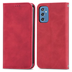 Coque Portefeuille Livre Cuir Etui Clapet S04D pour Samsung Galaxy M52 5G Rouge