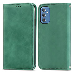 Coque Portefeuille Livre Cuir Etui Clapet S04D pour Samsung Galaxy M52 5G Vert