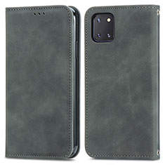 Coque Portefeuille Livre Cuir Etui Clapet S04D pour Samsung Galaxy M60s Gris