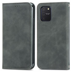 Coque Portefeuille Livre Cuir Etui Clapet S04D pour Samsung Galaxy M80S Gris