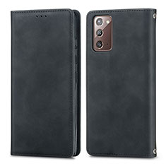 Coque Portefeuille Livre Cuir Etui Clapet S04D pour Samsung Galaxy Note 20 5G Noir