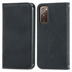 Coque Portefeuille Livre Cuir Etui Clapet S04D pour Samsung Galaxy S20 FE (2022) 5G Noir