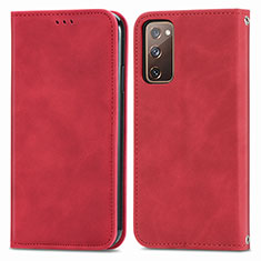 Coque Portefeuille Livre Cuir Etui Clapet S04D pour Samsung Galaxy S20 FE 5G Rouge