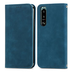 Coque Portefeuille Livre Cuir Etui Clapet S04D pour Sony Xperia 5 III Bleu