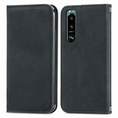 Coque Portefeuille Livre Cuir Etui Clapet S04D pour Sony Xperia 5 IV Noir