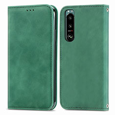 Coque Portefeuille Livre Cuir Etui Clapet S04D pour Sony Xperia 5 IV Vert