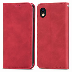 Coque Portefeuille Livre Cuir Etui Clapet S04D pour Sony Xperia Ace III Rouge