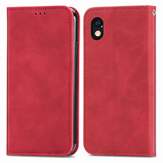 Coque Portefeuille Livre Cuir Etui Clapet S04D pour Sony Xperia Ace III SO-53C Rouge