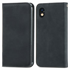 Coque Portefeuille Livre Cuir Etui Clapet S04D pour Sony Xperia Ace III SOG08 Noir