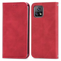 Coque Portefeuille Livre Cuir Etui Clapet S04D pour Vivo iQOO U3 5G Rouge