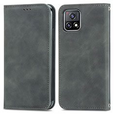 Coque Portefeuille Livre Cuir Etui Clapet S04D pour Vivo iQOO U3x 5G Gris