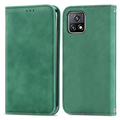 Coque Portefeuille Livre Cuir Etui Clapet S04D pour Vivo iQOO U3x 5G Vert