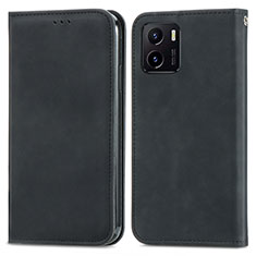 Coque Portefeuille Livre Cuir Etui Clapet S04D pour Vivo iQOO U5x Noir