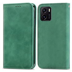 Coque Portefeuille Livre Cuir Etui Clapet S04D pour Vivo iQOO U5x Vert