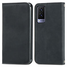 Coque Portefeuille Livre Cuir Etui Clapet S04D pour Vivo V21e 5G Noir