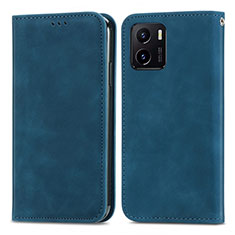 Coque Portefeuille Livre Cuir Etui Clapet S04D pour Vivo Y10 t1 Bleu