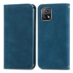 Coque Portefeuille Livre Cuir Etui Clapet S04D pour Vivo Y31s 5G Bleu