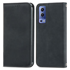 Coque Portefeuille Livre Cuir Etui Clapet S04D pour Vivo Y52 5G Noir