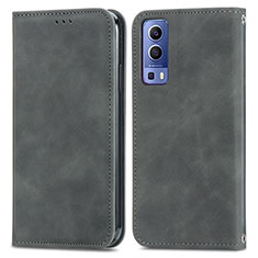 Coque Portefeuille Livre Cuir Etui Clapet S04D pour Vivo Y72 5G Rouge