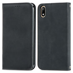 Coque Portefeuille Livre Cuir Etui Clapet S04D pour Wiko Jerry 4 Noir