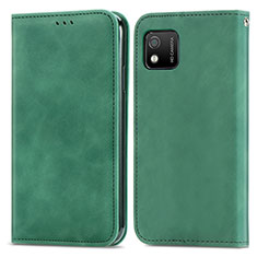 Coque Portefeuille Livre Cuir Etui Clapet S04D pour Wiko Y52 Vert