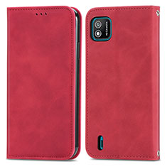 Coque Portefeuille Livre Cuir Etui Clapet S04D pour Wiko Y62 Rouge