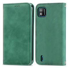 Coque Portefeuille Livre Cuir Etui Clapet S04D pour Wiko Y62 Vert