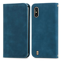 Coque Portefeuille Livre Cuir Etui Clapet S04D pour Wiko Y81 Bleu