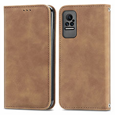 Coque Portefeuille Livre Cuir Etui Clapet S04D pour Xiaomi Civi 1S 5G Marron