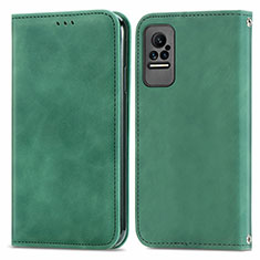 Coque Portefeuille Livre Cuir Etui Clapet S04D pour Xiaomi Civi 1S 5G Vert